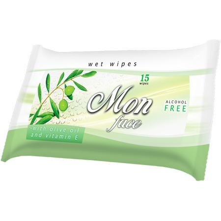 Servetele Umede Wet-Wipes Mon Face With Olive Oil And Vitamin E